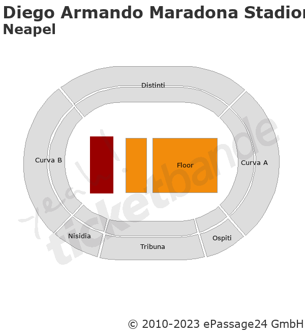 Coldplay biglietti Per Napoli Diego Armando Maradona Stadion 21.06.2023